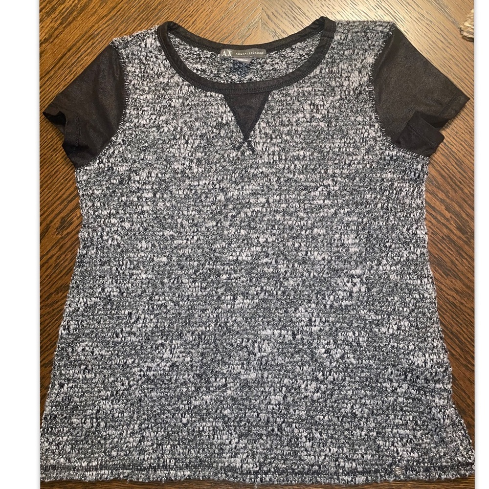 AX Armani Exchange XS black blouse